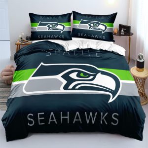 Seattle Seahawk Football League Duvet Cover Quilt Cover Pillowcase Bedding Set #9